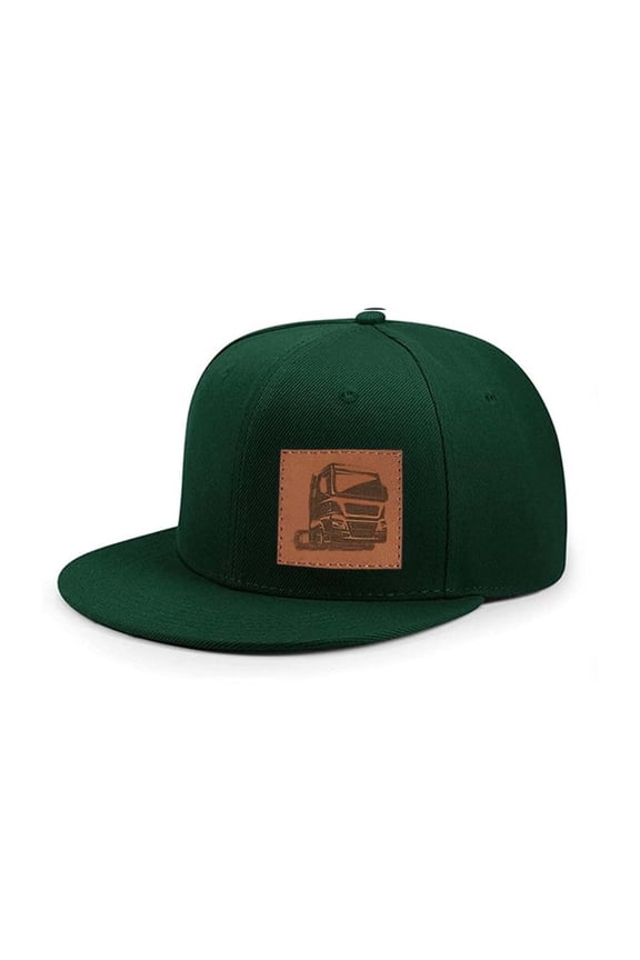 Trucker Driver Leather Patch Hip-Hop Hat Adjustable Unisex Essential for Vacation & Travel