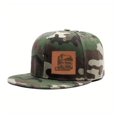 thumbnail image 1 of Trucker Driver Leather Patch Hip-Hop Hat Adjustable Unisex Essential for Vacation & Travel, 1 of 11