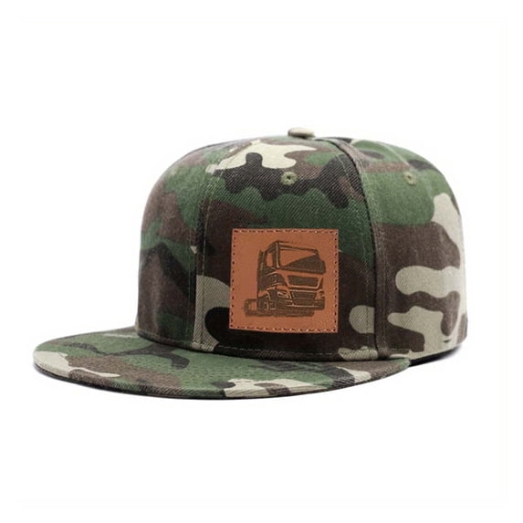 Trucker Driver Leather Patch Hip-Hop Hat Adjustable Unisex Essential for Vacation & Travel