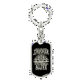 thumbnail image 1 of Trucker Forever Swivel Keychain Dog Tag Stainless Steel or 18k Gold, 1 of 10