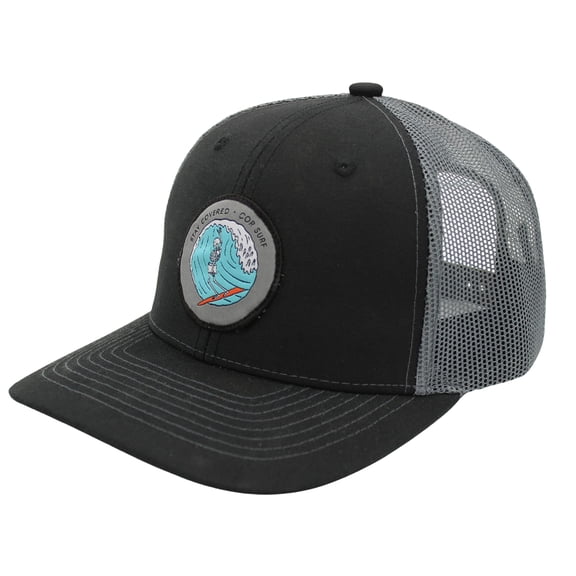Trucker Hat | 6 Panel Mesh Adjustable Baseball Cap by COR Surf (Grey)