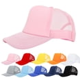 thumbnail image 1 of Trucker Hat Bulk Mesh Baseball Cap Mesh Snapback Cap Solid Colors Lightweight with Adjustable Strap Small Braid for Men And Women Red M, 1 of 4
