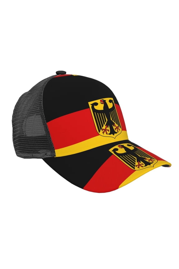 Trucker Hat For Men Women Flag Of Germany Sports Baseball Cap Sun Hat Mesh Golf Dad Hat