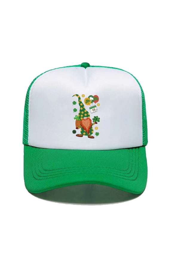 Trucker Hat I Love Drinking Shamrock St Patrick's Patty Irish Polyester Snapback Baseball Cap for Men & Women Kelly Green