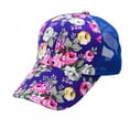 thumbnail image 1 of Trucker Hat Mesh Back Baseball Cap Hawaii Floral Snapback Sun Summer Adjustable Hat, 1 of 3