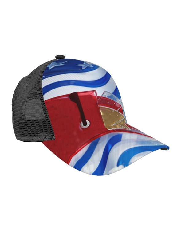 Trucker Hat Postal Worker Us Flag Snap Back Baseball Cap, One Size Fits Most
