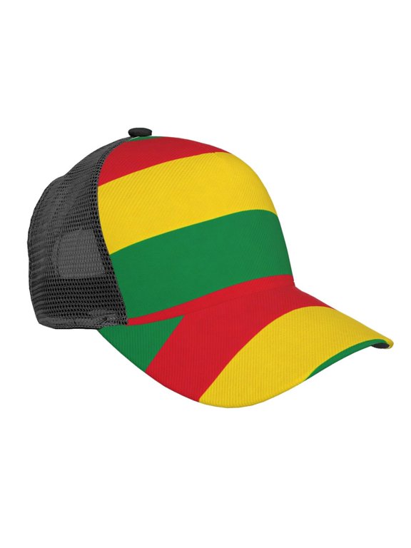 Trucker Hat Reggae Flag Snap Back Baseball Cap, One Size Fits Most