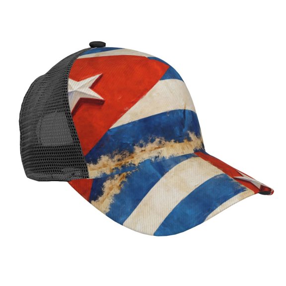Trucker Hat Ugly Cuban Cuba Flag Snap Back Baseball Cap, One Size Fits Most