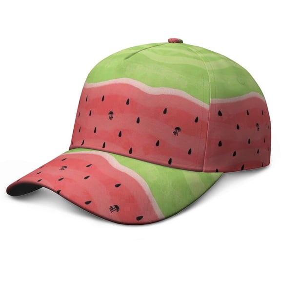 Trucker Hat Watermelon Lovers Cute Summer Fruit Tropical Pattern Print Aesthetic Sunshine Beach Summer Party Fresh Geometric Refresh Snapback Hat