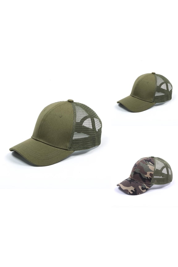 Trucker Hat for Men Women Structured Camouflage Design 6 Panel Adjustable Size Baseball Cap