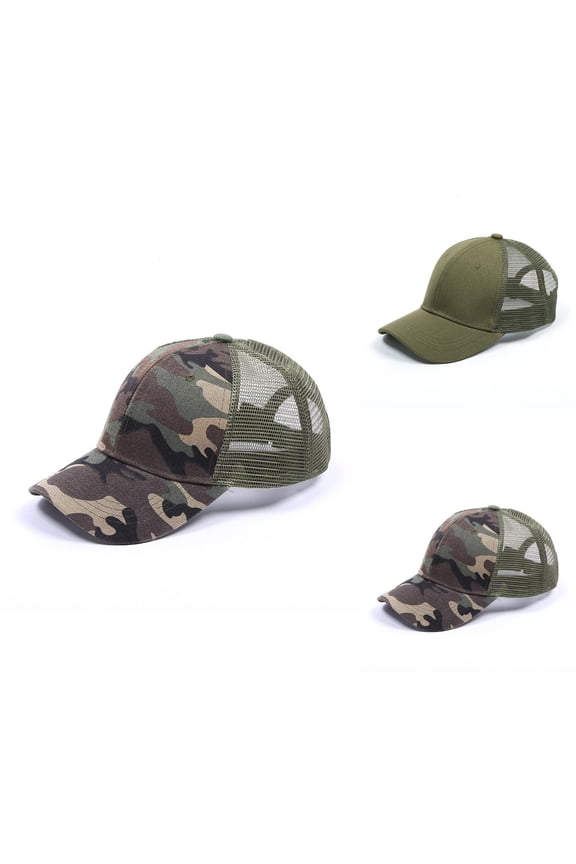 Trucker Hat for Men Women Structured Camouflage Design 6 Panel Adjustable Size Baseball Cap
