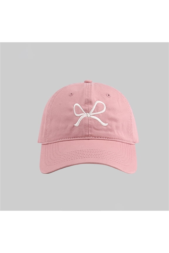 Trucker Hats AURORADY Trendy Bow Tie Baseball Cap for Women and Men Trucker Hats Adjustable Fashion Sun Hat with Visor for Hiking & Travel, Pink One Size Baseball Caps