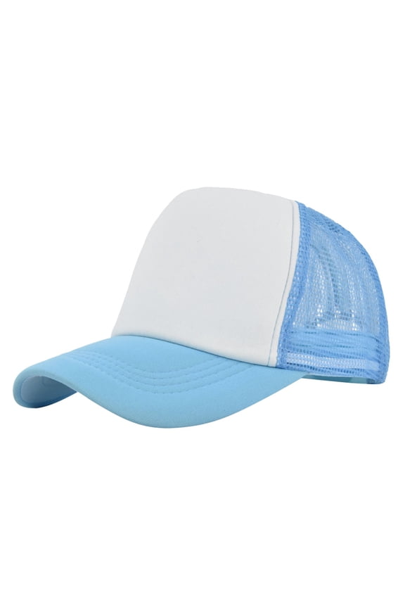 Trucker Hats Women Men Breathable Mesh Sun Hat with Brim, Adjustable Snapback Cap for Outdoor Sports Unisex Vintage 2026 Summer Quick-drying Baseball Cap for Men,Sky Blue