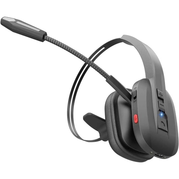 Trucker Headset, Headset with Mic Noise Cancelling, -Day Talk Time Mute Button Headsets Multipoint for Driver Cell Phones Work from