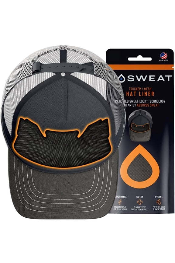 Trucker & Mesh Hat Sweat Liner 12 Pack by NoSweat - Made in the USA