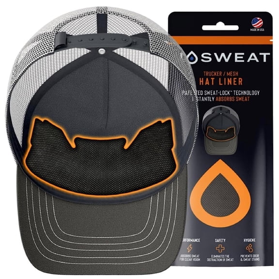 Trucker & Mesh Hat Sweat Liner 12 Pack by NoSweat - Made in the USA
