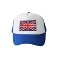 thumbnail image 1 of Trucker Mesh Vent Snapback Hat, UK 3D Patch Embroidery Royal Blue, 1 of 1