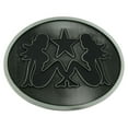 thumbnail image 1 of Trucker Mud Girls Flap Belt Buckle Sexy Lady Pinup Belt Buckle Grey Silver Star, 1 of 2