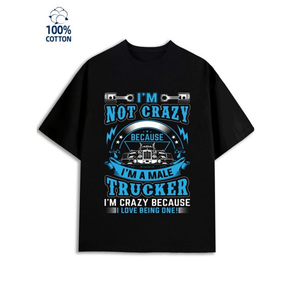 Trucker Pride men funny humor 180G 100% Cotton black sixty years old y2k Casual Unisex Shirt Short Sleeve tshirts Retro Unisex Shirt Crewneck tshirts Casual Unisex Shirt Printed tshirts