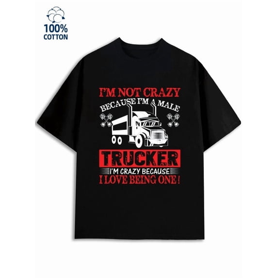 Trucker Pride mens funny humor 180G 100% Cotton black sixty years old y2k Vintage Unisex Shirt Graphic tshirts Retro Unisex Shirt Crewneck tshirts Casual Unisex Shirt Crewneck tshirts