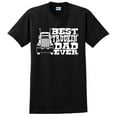 thumbnail image 1 of Trucker Shirt For Men Best Truckin' Dad Ever Short Sleeve T-Shirt Small Black, 1 of 3