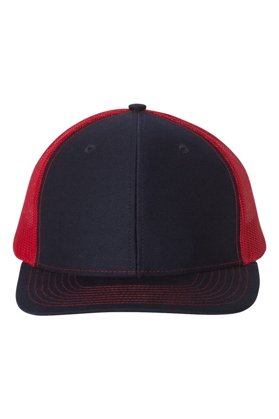 Trucker Snapback Cap , 112 , Navy/ Red , Adjustable