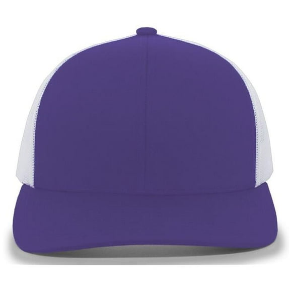 Trucker Snapback Cap, Purple & White - One Size