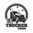 thumbnail image 1 of It's A Trucker Thing Truck Trucker Vehicle Silhouette Vinyl Decor Wall Art Sticker Designs Vinyl Stickers For Home House Walls Rooms Windows Bedroom Decoration Size (12x12 inch), 1 of 3