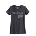 thumbnail image 1 of Trucker Wife Women's Fashion Relaxed T-Shirt Tee Charcoal Grey X-Large, 1 of 3
