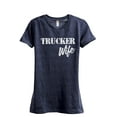 thumbnail image 1 of Trucker Wife Women's Fashion Relaxed T-Shirt Tee Heather Navy Large, 1 of 3