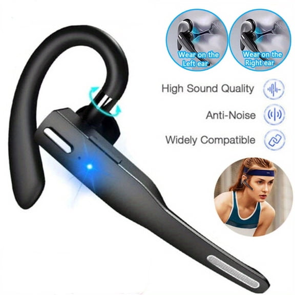 Trucker Wireless 5.1Headset Sport Earpiece Dual With Microphones Earbud Noise Cancelling