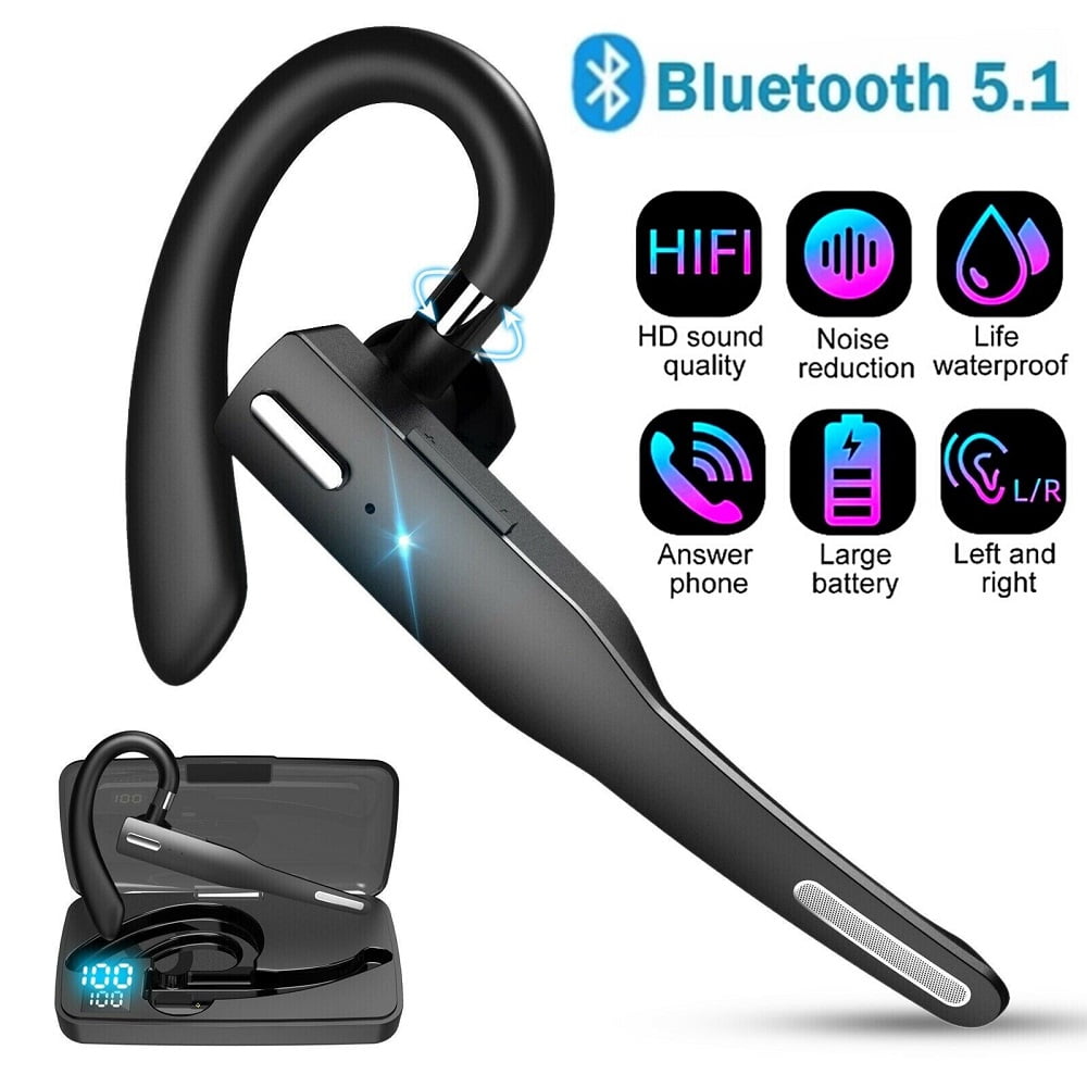 Trucker Wireless Headset Bluetooth 5.1 Earpiece Dual Mic Earbud Noise Cancelling, Brand:  MM Electronicles