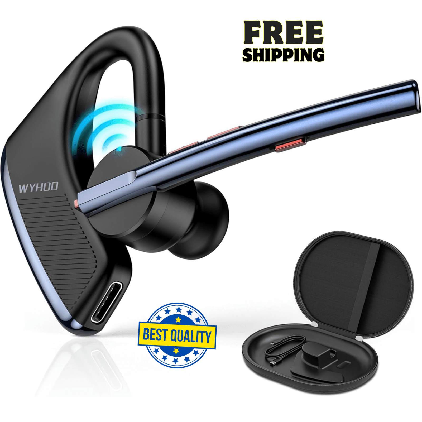 Trucker Wireless Mic Blue Parrot Bluetooth Noise Cancelling Headset ...