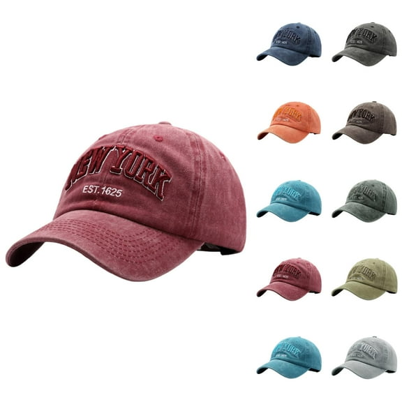 Trucker hat women ponytail cap – Mesh back distressed vintage style baseball cap with high ponytail slot, breathable and adjustable sun hat for casual outdoor use