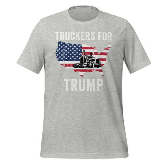Truckers for Trump Shirt, Unisex, Truckers for Trump 2024 Shirt, Trump Lovers, MAGA, I Stand With Trump, Election 2024, President Trump (Athletic Heather, L)
