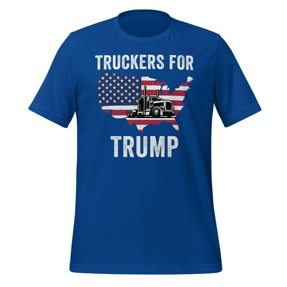 Truckers for Trump Shirt, Unisex, Truckers for Trump 2024 Shirt, Trump Lovers, MAGA, I Stand With Trump, Election 2024, President Trump (True Royal, L)