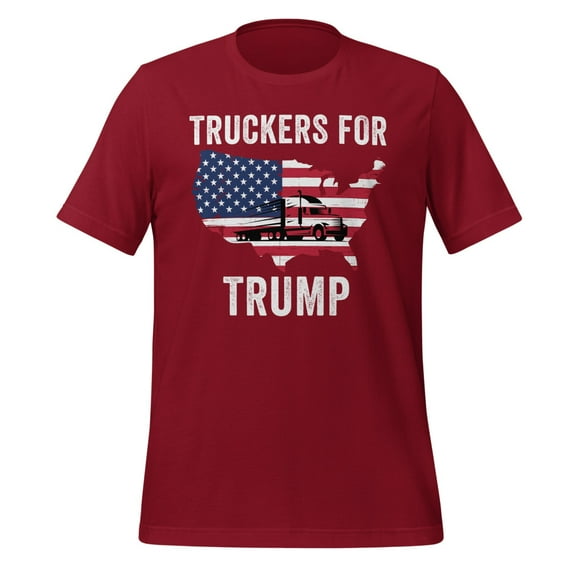 Truckers for Trump Shirt, Unisex, Truckers for Trump 2024 Shirt, MAGA, Trump Lovers, I Stand With Trump, Election 2024, President Trump (Cardinal, 2XL)