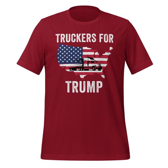 Truckers for Trump Shirt, Unisex, Truckers for Trump 2024 Shirt, MAGA, Trump Lovers, I Stand With Trump, Election 2024, President Trump (Cardinal, XL)
