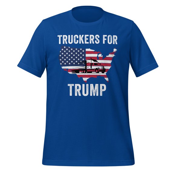 Truckers for Trump Shirt, Unisex, Truckers for Trump 2024 Shirt, MAGA, Trump Lovers, I Stand With Trump, Election 2024, President Trump (True Royal, M)