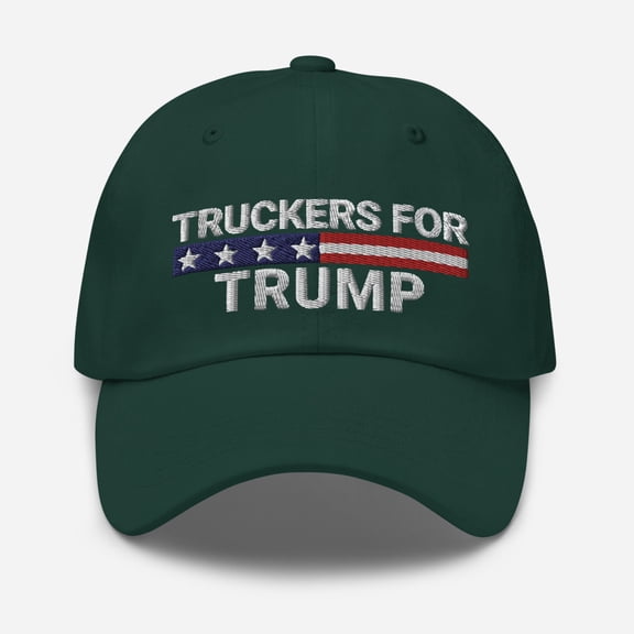 Truckers for Trump Hat, Dad Hat, Truckers for Trump 2024 Hat, Trump Lovers Hat, I Stand With Trump Hat, Election 2024, President Trump (Spruce)