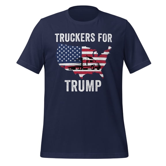 Truckers for Trump Shirt, Unisex, Truckers for Trump 2024 Shirt, MAGA, Trump Lovers, I Stand With Trump, Election 2024, President Trump (Navy, XL)
