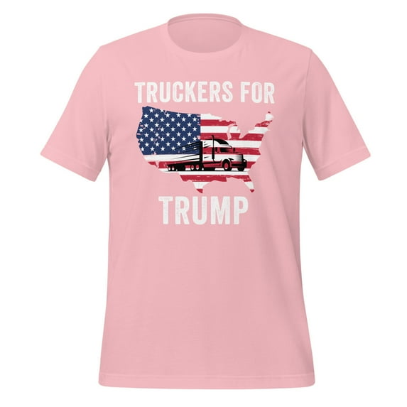 Truckers for Trump Shirt, Unisex, Truckers for Trump 2024 Shirt, MAGA, Trump Lovers, I Stand With Trump, Election 2024, President Trump (Pink, 2XL)