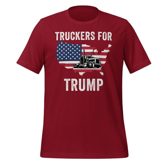 Truckers for Trump Shirt, Unisex, Truckers for Trump 2024 Shirt, Trump Lovers, MAGA, I Stand With Trump, Election 2024, President Trump (Cardinal, S)