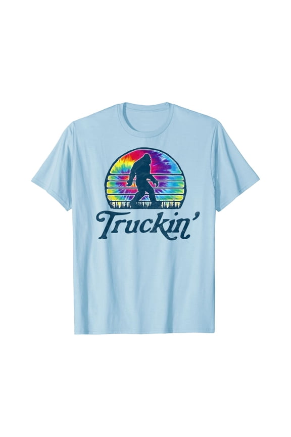 Truckin'! Tie Dye Vintage Hippie Bigfoot T-Shirt