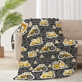 thumbnail image 1 of Trucks Construction Garbage Bulldozer Cartoon Car Flannel Lightweight Blankets Quilt Plush Fleece Soft Bedding Throw Blanket for Couch and Bed 60"x50" for Teens, 1 of 6