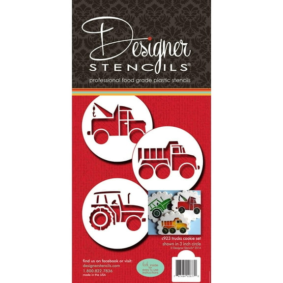 Trucks Cookie Stencil Set by Designer Stencils