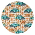 thumbnail image 1 of Trucks Pumpkins Fall Leaves Pattern Round Blanket,Comfortable Soft Flannel Throw Blanket,All Season,Warm Lightweight Blankets for Sofa Bed Couch Living Room Chair 60"x60", 1 of 5