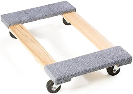 Trucks WFD1830 1000 lb Capacity Hardwood Furniture and Mover's Dolly with Carpet Ends and 30" x 18" x 5" Deck$$Tools
