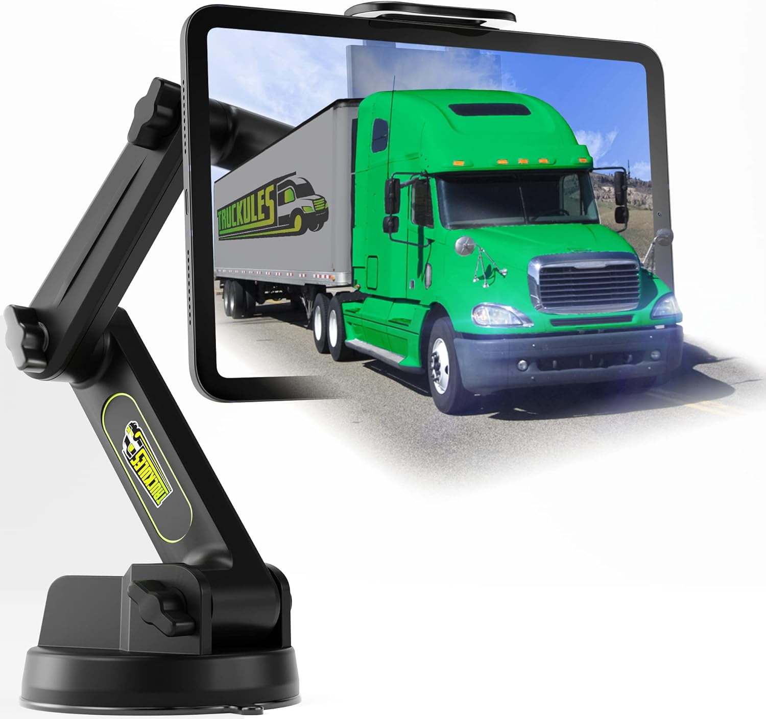 Truckules Tablet Mount for Truck Heavy Duty, Tablet & iPad Mount Truck Dashboard Windshield 16