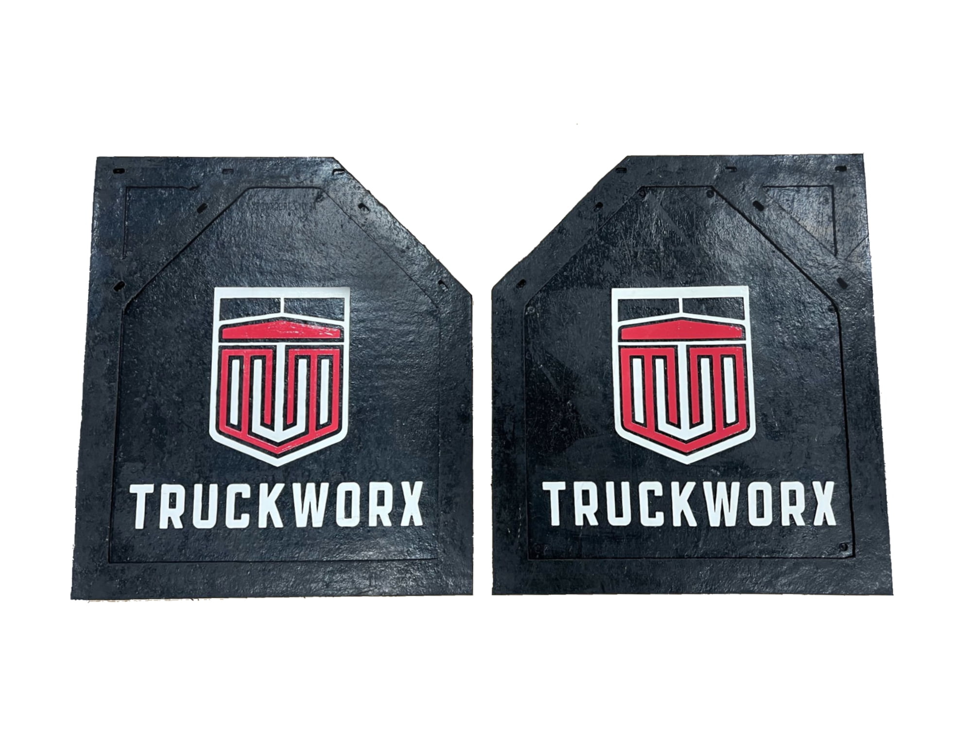 Truckworx 24" x 27" Angled Mud Flaps | 1/2" Thick - Set of 2